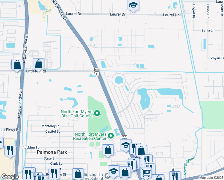 map of restaurants, bars, coffee shops, grocery stores, and more near 209 Caviller Court in North Fort Myers