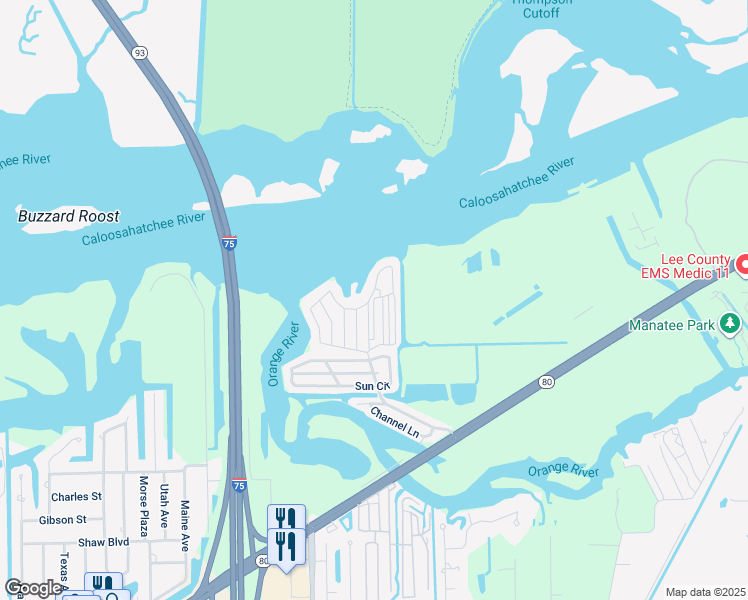 map of restaurants, bars, coffee shops, grocery stores, and more near 1387 4th Street in Fort Myers