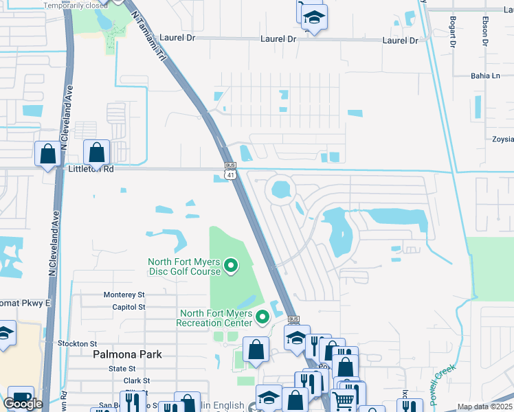 map of restaurants, bars, coffee shops, grocery stores, and more near 209 Caviller Court in North Fort Myers