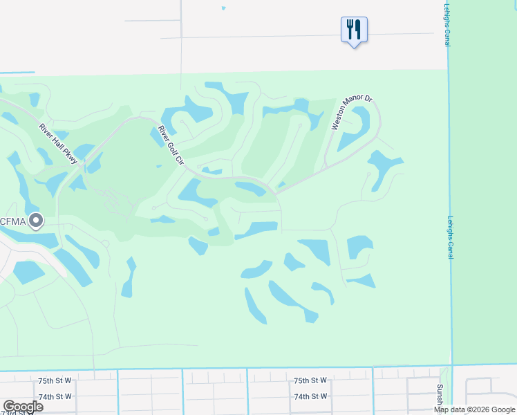 map of restaurants, bars, coffee shops, grocery stores, and more near 17063 Bishop Boulevard in Alva