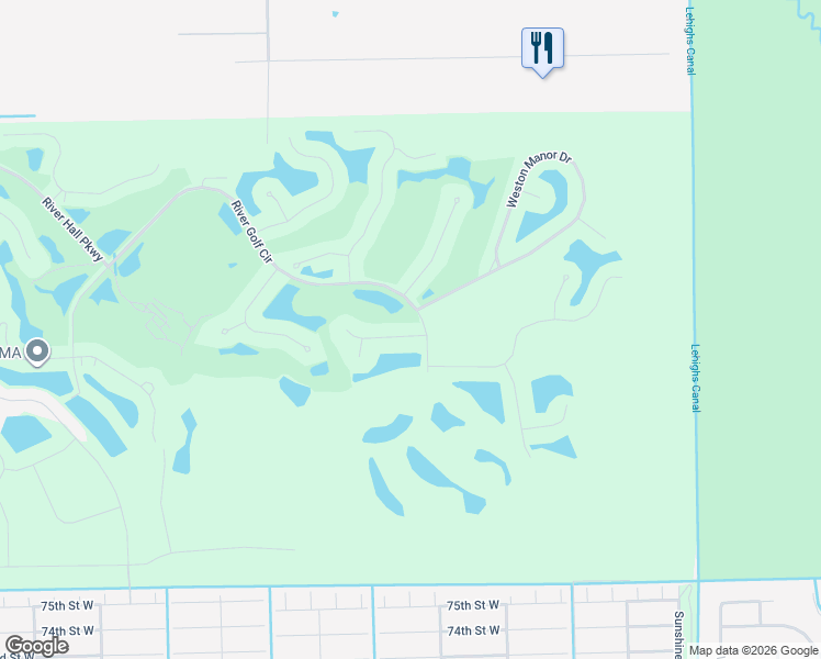 map of restaurants, bars, coffee shops, grocery stores, and more near 17063 Bishop Boulevard in Alva