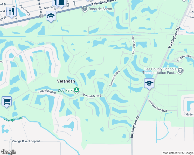 map of restaurants, bars, coffee shops, grocery stores, and more near 3501 Cedar Hammock View Court in Fort Myers