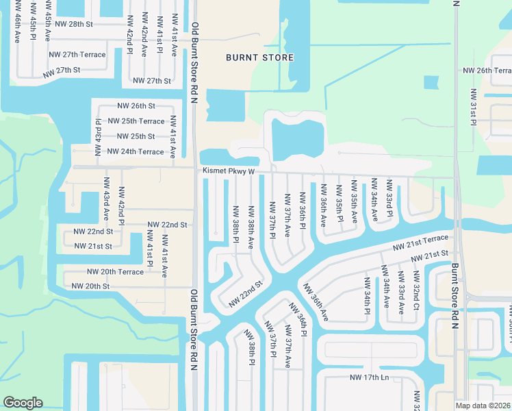 map of restaurants, bars, coffee shops, grocery stores, and more near 2351 Northwest 38th Avenue in Cape Coral