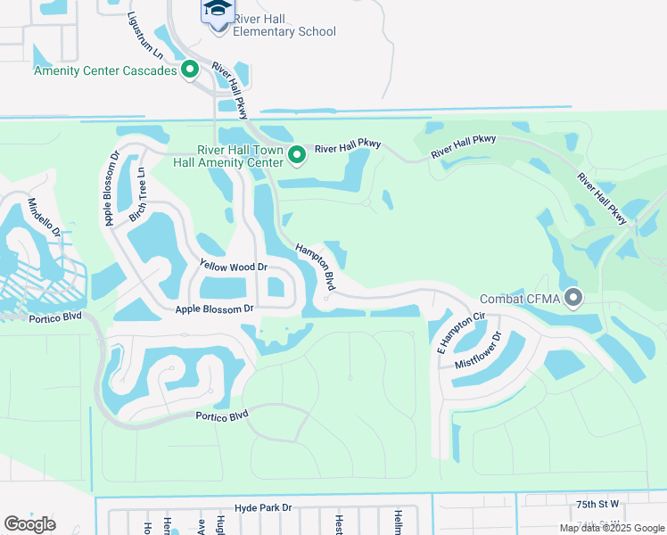 map of restaurants, bars, coffee shops, grocery stores, and more near 3284 Hampton Boulevard in Alva