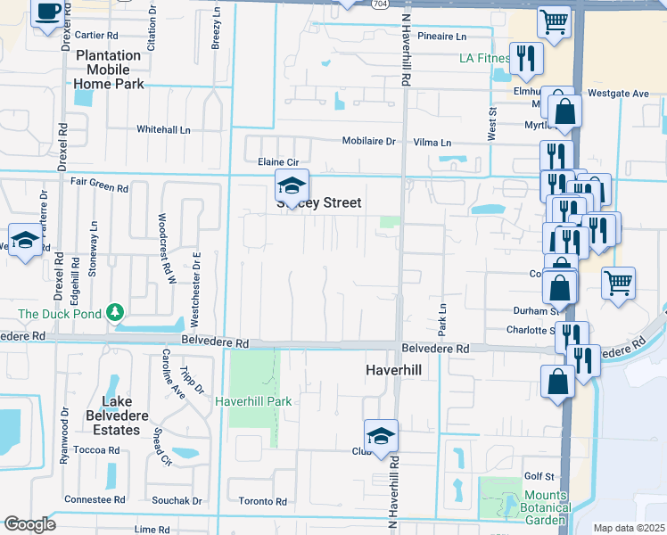 map of restaurants, bars, coffee shops, grocery stores, and more near 1180 New Parkview Pl in Haverhill