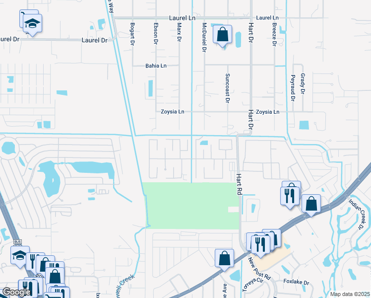 map of restaurants, bars, coffee shops, grocery stores, and more near 511 Pine Tree Court in North Fort Myers