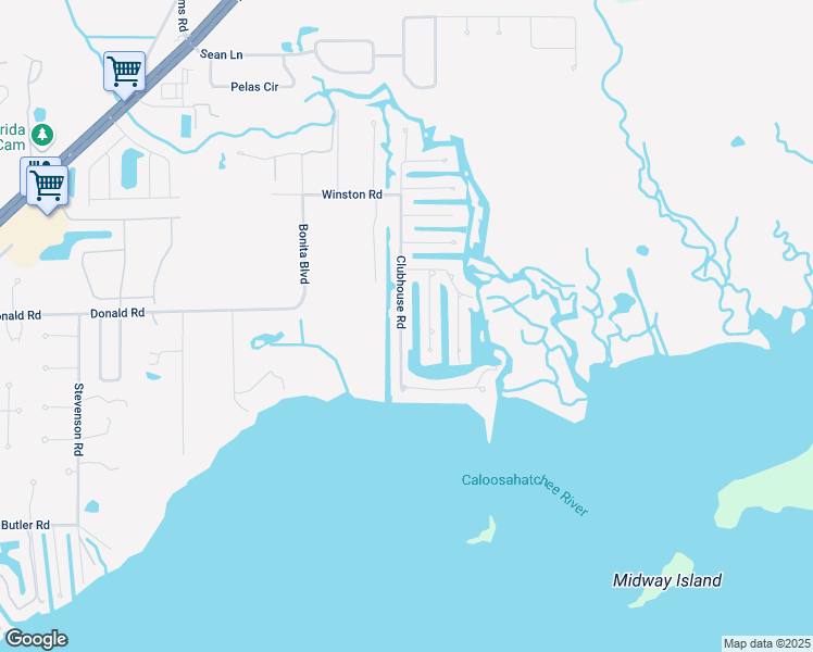 map of restaurants, bars, coffee shops, grocery stores, and more near 2176 Club House Road in North Fort Myers
