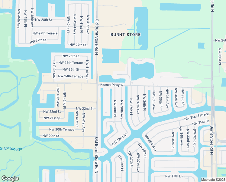 map of restaurants, bars, coffee shops, grocery stores, and more near 2368 Northwest 38th Place in Cape Coral