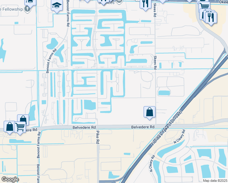 map of restaurants, bars, coffee shops, grocery stores, and more near 154 Lake Meryl Drive in West Palm Beach