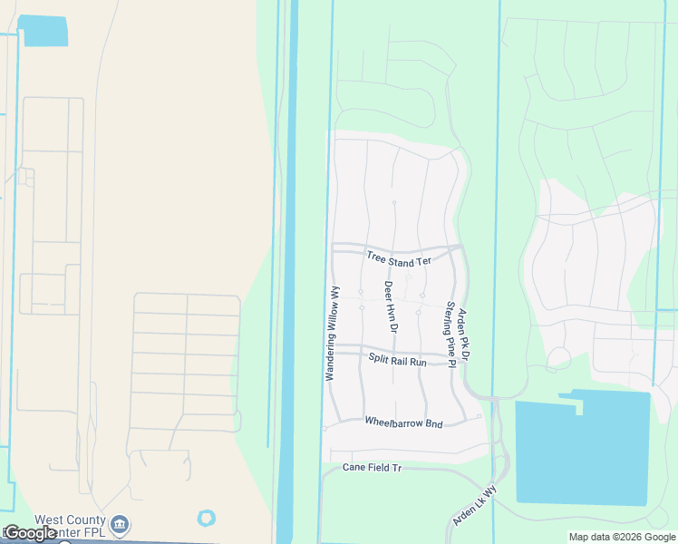 map of restaurants, bars, coffee shops, grocery stores, and more near 1144 Wandering Willow Way in Loxahatchee