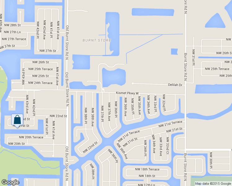 map of restaurants, bars, coffee shops, grocery stores, and more near 4614 Northwest 36th Place in Cape Coral