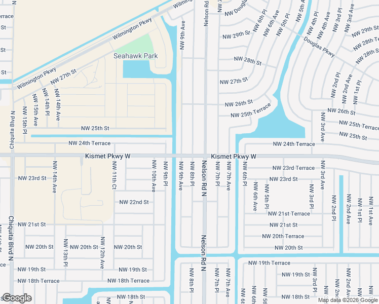 map of restaurants, bars, coffee shops, grocery stores, and more near 2400 Northwest 8th Place in Cape Coral