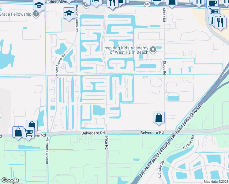 map of restaurants, bars, coffee shops, grocery stores, and more near 159 Lake Meryl Drive in West Palm Beach