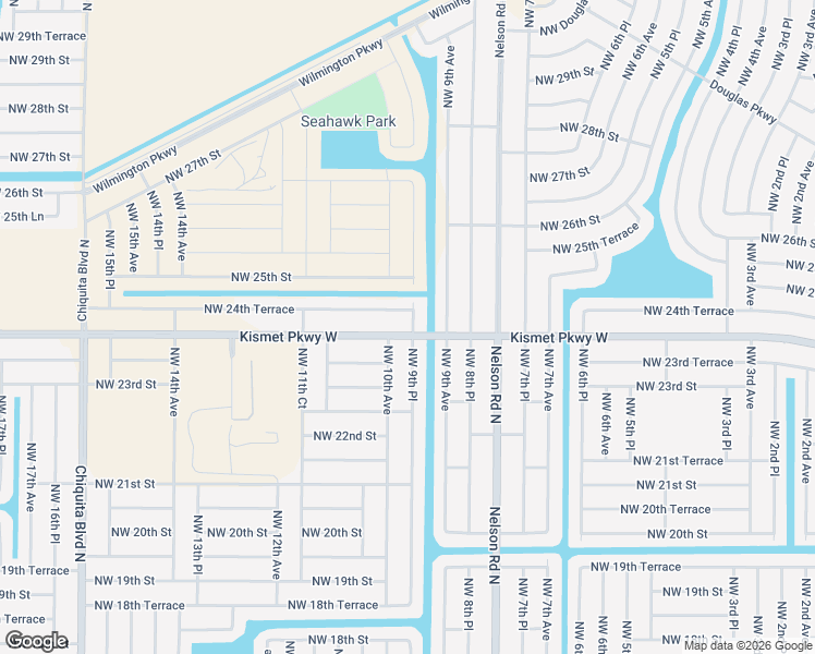 map of restaurants, bars, coffee shops, grocery stores, and more near 917 Kismet Parkway West in Cape Coral