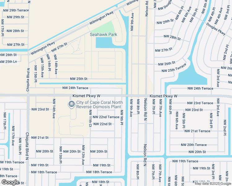 map of restaurants, bars, coffee shops, grocery stores, and more near 917 Kismet Parkway West in Cape Coral