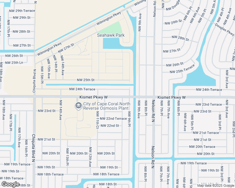 map of restaurants, bars, coffee shops, grocery stores, and more near 917 Kismet Parkway West in Cape Coral