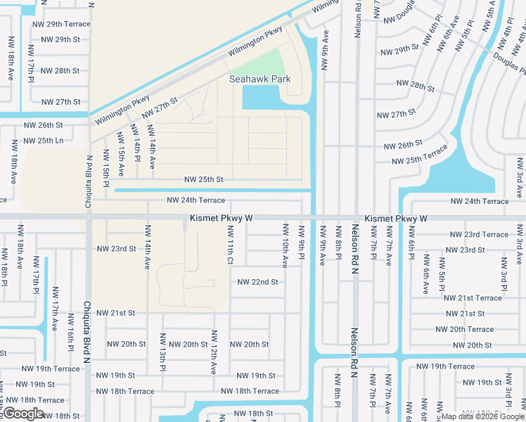 map of restaurants, bars, coffee shops, grocery stores, and more near 1023 Kismet Parkway West in Cape Coral