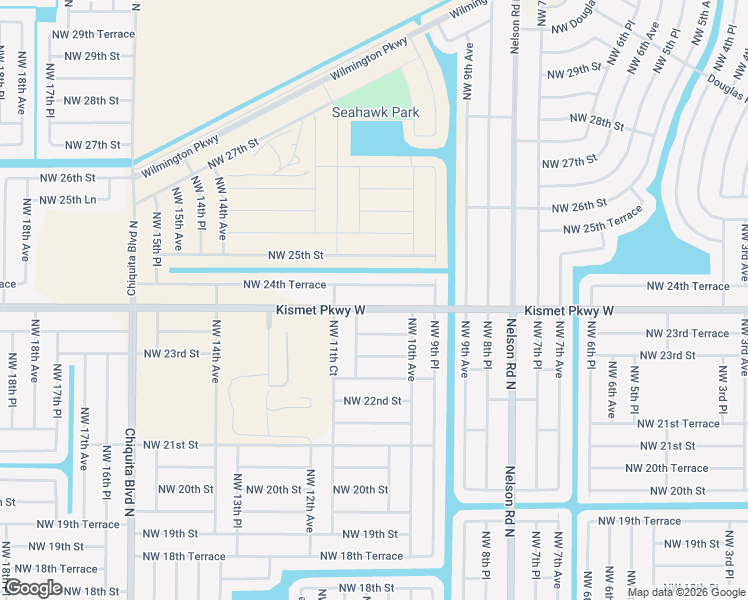 map of restaurants, bars, coffee shops, grocery stores, and more near 1023 Kismet Parkway West in Cape Coral