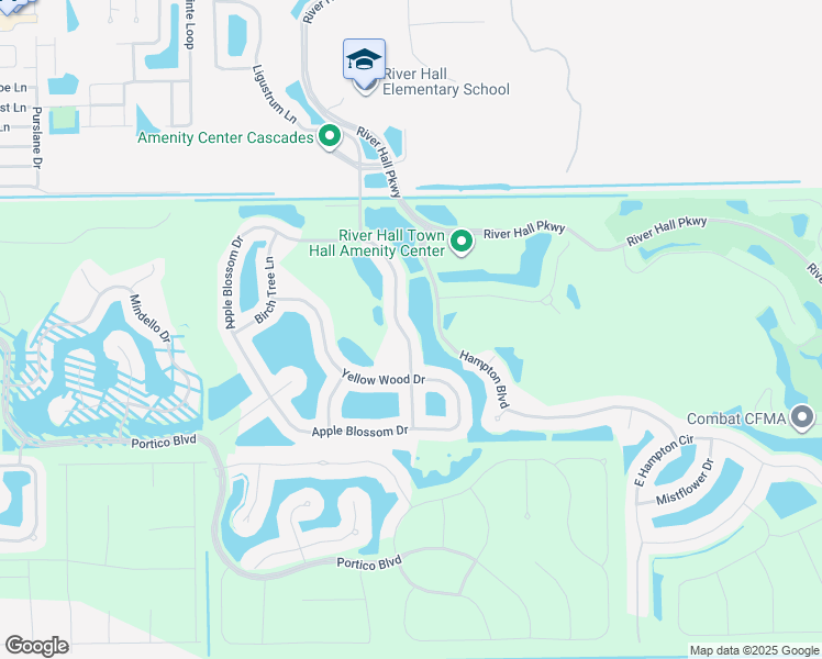map of restaurants, bars, coffee shops, grocery stores, and more near 2889 Apple Blossom Drive in Alva