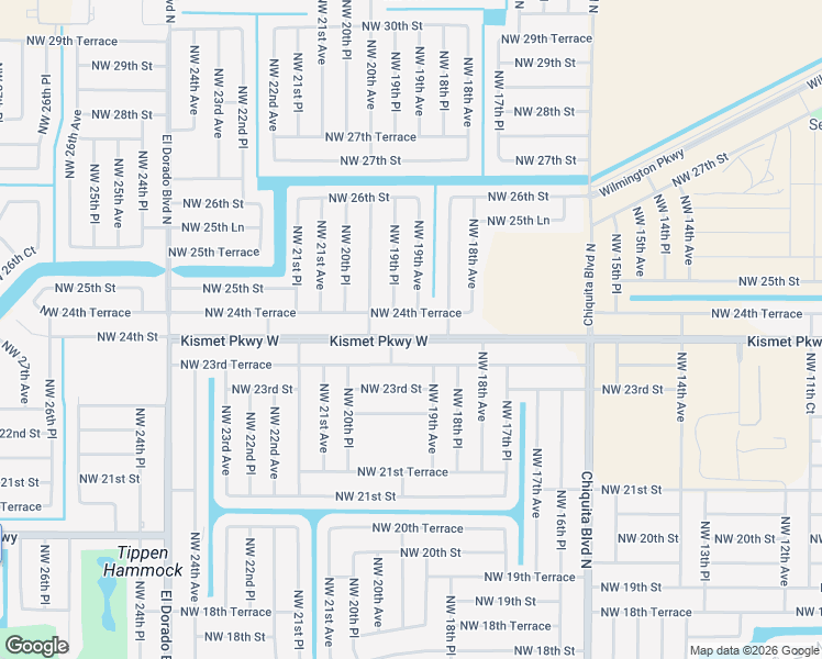 map of restaurants, bars, coffee shops, grocery stores, and more near 1922 Kismet Parkway West in Cape Coral