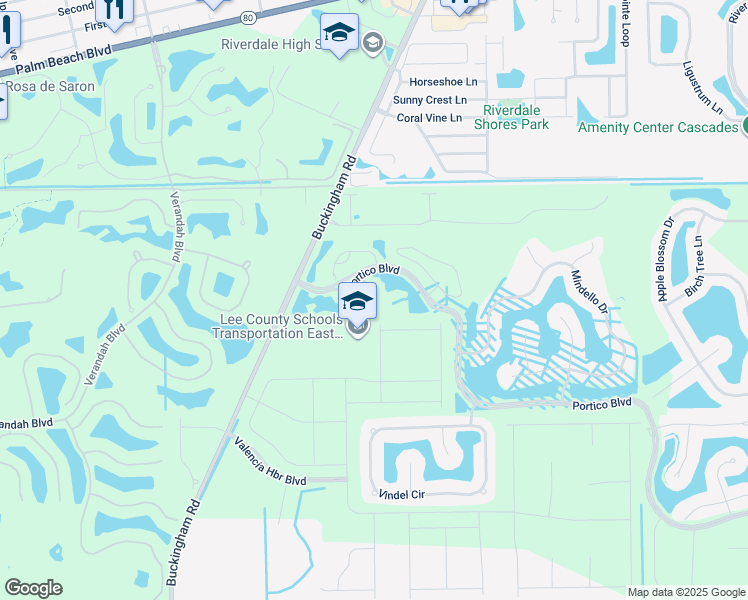 map of restaurants, bars, coffee shops, grocery stores, and more near 14070 Portico Boulevard in Fort Myers