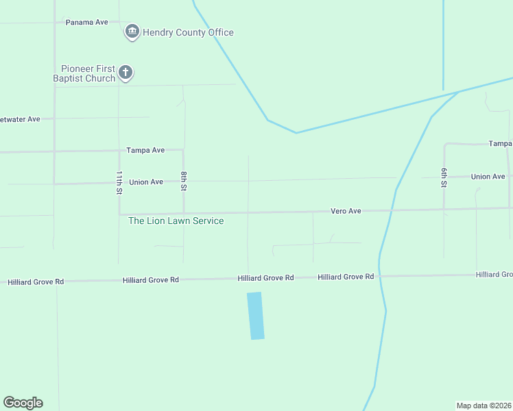 map of restaurants, bars, coffee shops, grocery stores, and more near 695 Vero Avenue in Clewiston