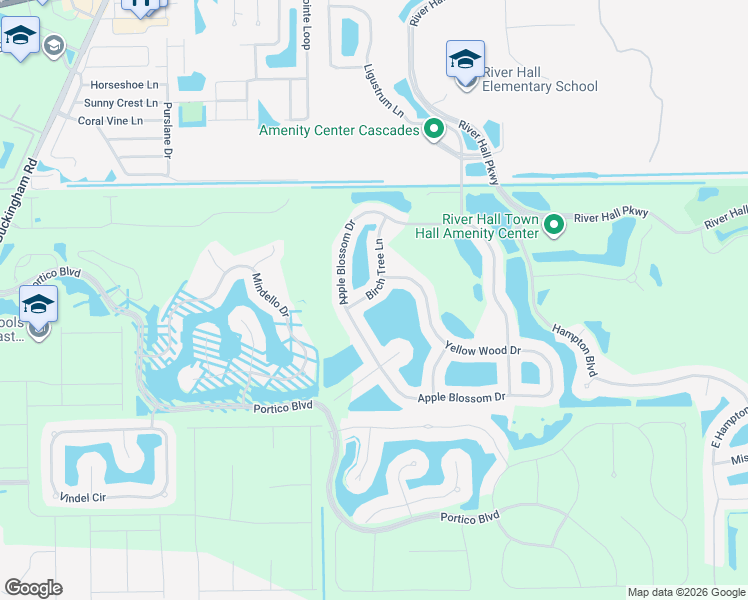 map of restaurants, bars, coffee shops, grocery stores, and more near 3260 Birch Tree Lane in Alva