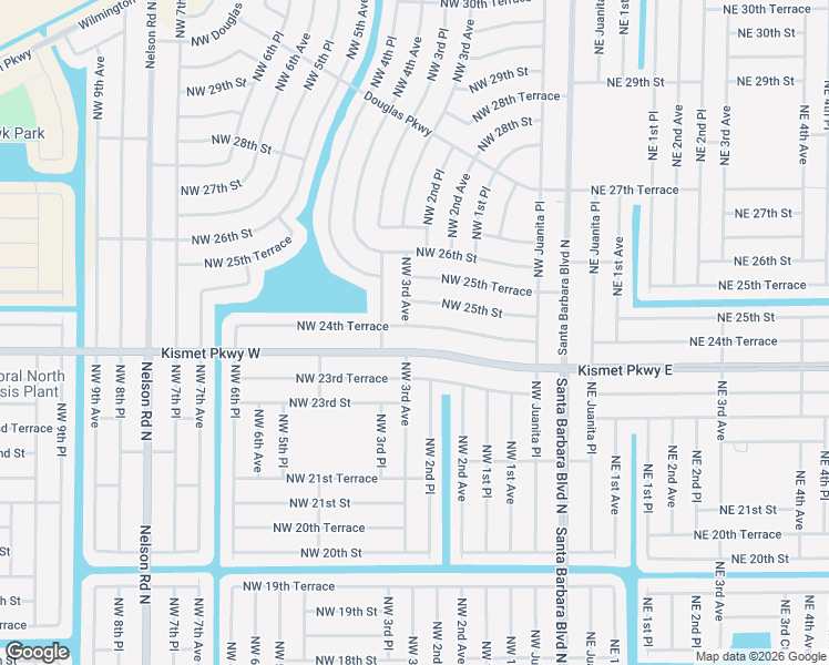 map of restaurants, bars, coffee shops, grocery stores, and more near 220 Northwest 24th Terrace in Cape Coral