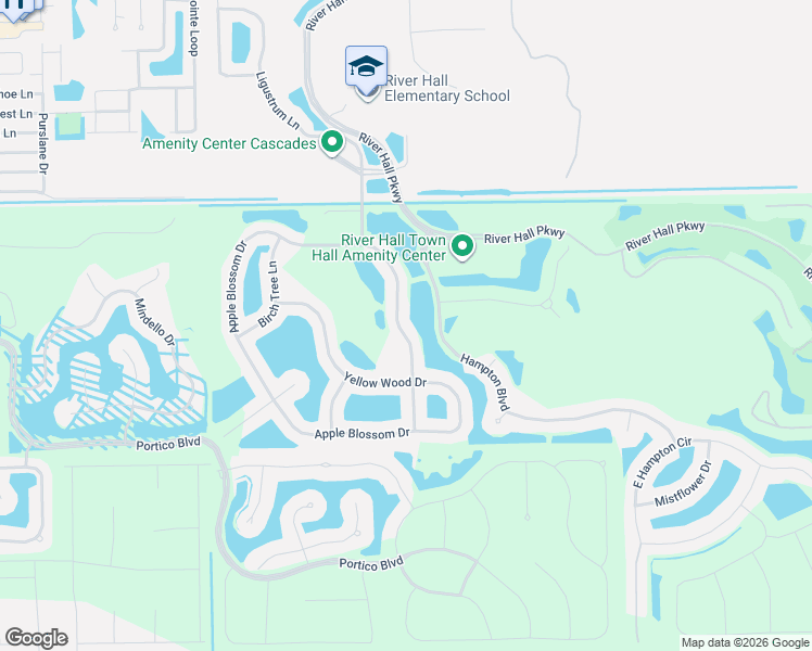 map of restaurants, bars, coffee shops, grocery stores, and more near 2894 Apple Blossom Drive in Alva