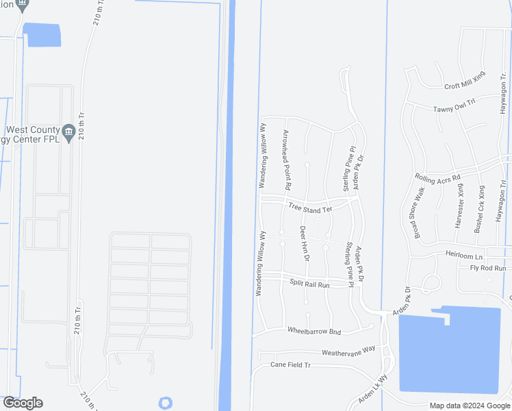 map of restaurants, bars, coffee shops, grocery stores, and more near 1273 Wandering Willow Way in Loxahatchee