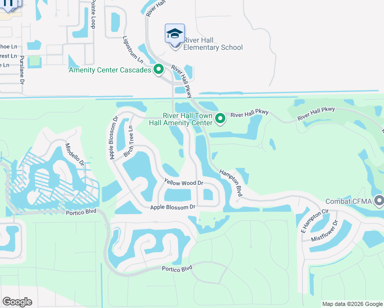 map of restaurants, bars, coffee shops, grocery stores, and more near 2901 Apple Blossom Drive in Alva