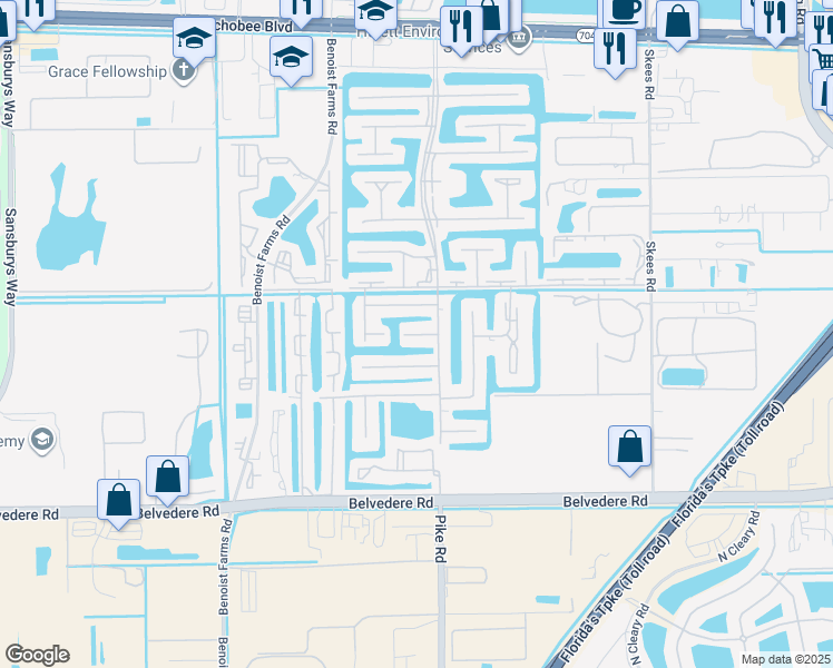 map of restaurants, bars, coffee shops, grocery stores, and more near 130 Lake Nancy Drive in West Palm Beach