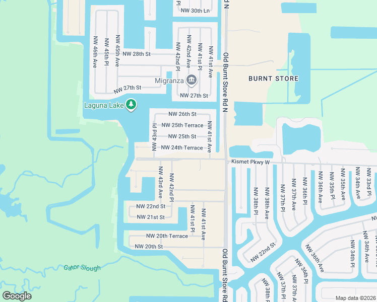 map of restaurants, bars, coffee shops, grocery stores, and more near 4203 Northwest 24th Terrace in Cape Coral
