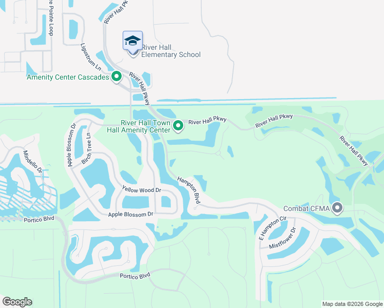 map of restaurants, bars, coffee shops, grocery stores, and more near 15654 Angelica Drive in Alva