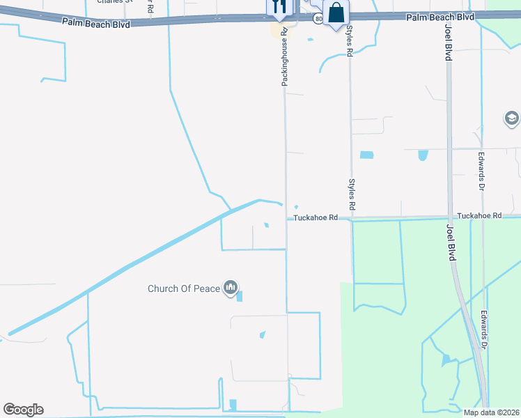 map of restaurants, bars, coffee shops, grocery stores, and more near 3180 Packinghouse Road in Alva