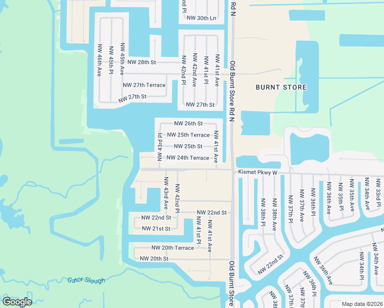 map of restaurants, bars, coffee shops, grocery stores, and more near 4203 Northwest 24th Terrace in Cape Coral