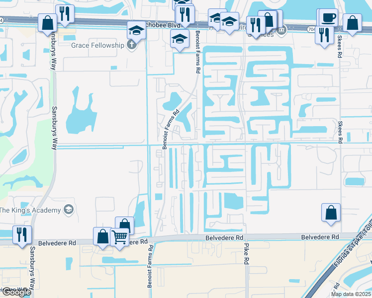 map of restaurants, bars, coffee shops, grocery stores, and more near 1200 Lake Victoria Drive in West Palm Beach