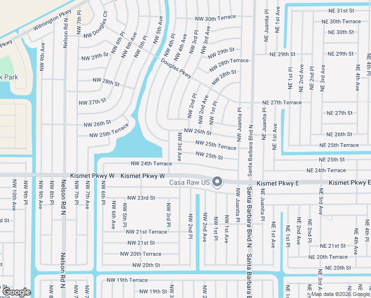 map of restaurants, bars, coffee shops, grocery stores, and more near 214 Northwest 25th Street in Cape Coral