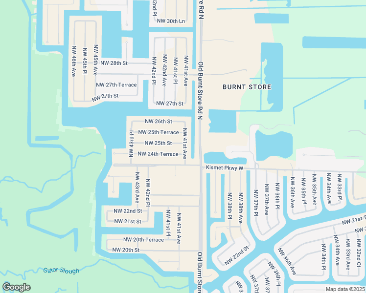 map of restaurants, bars, coffee shops, grocery stores, and more near 4100 Northwest 25th Street in Cape Coral