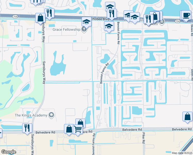 map of restaurants, bars, coffee shops, grocery stores, and more near 1401 Windorah Way in West Palm Beach