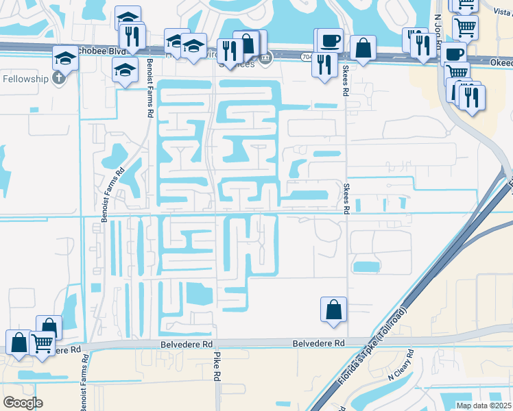 map of restaurants, bars, coffee shops, grocery stores, and more near 237 Golden River Drive in West Palm Beach