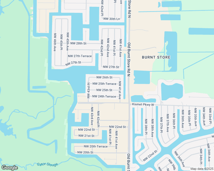 map of restaurants, bars, coffee shops, grocery stores, and more near 4202 Northwest 25th Terrace in Cape Coral