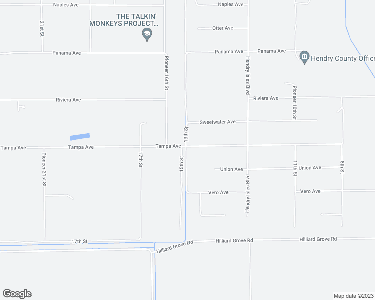 map of restaurants, bars, coffee shops, grocery stores, and more near 1500 Tampa Avenue in Clewiston