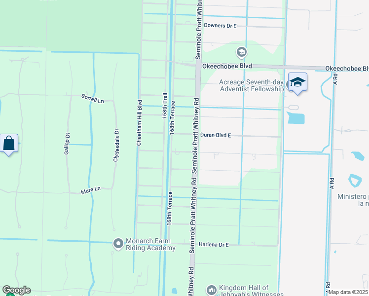 map of restaurants, bars, coffee shops, grocery stores, and more near 16702 Calder Drive West in Loxahatchee