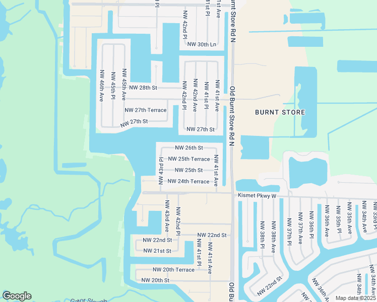 map of restaurants, bars, coffee shops, grocery stores, and more near 4202 Northwest 25th Terrace in Cape Coral