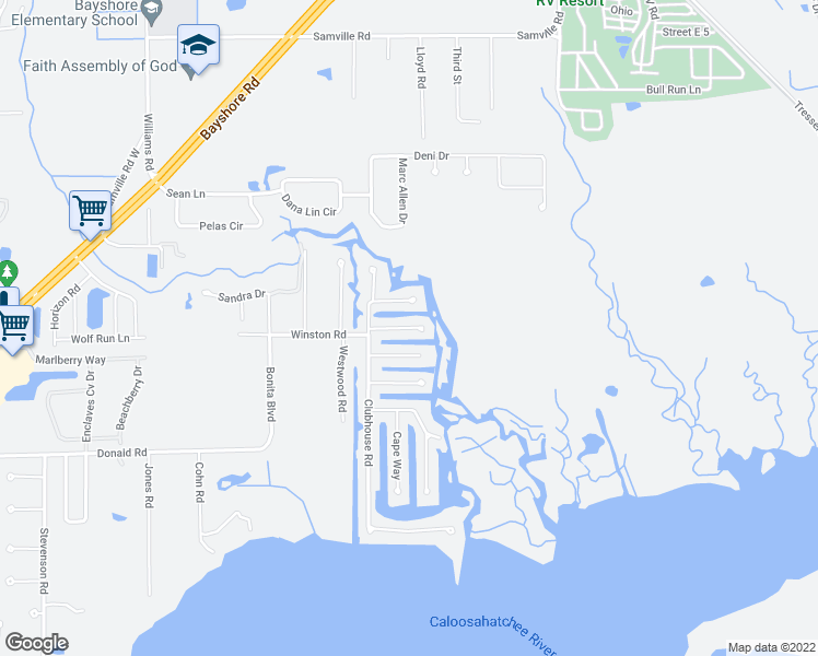 map of restaurants, bars, coffee shops, grocery stores, and more near 1737 Cobia Way in North Fort Myers
