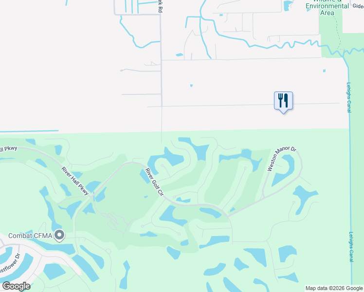 map of restaurants, bars, coffee shops, grocery stores, and more near 17122 Oakstead Drive in Alva