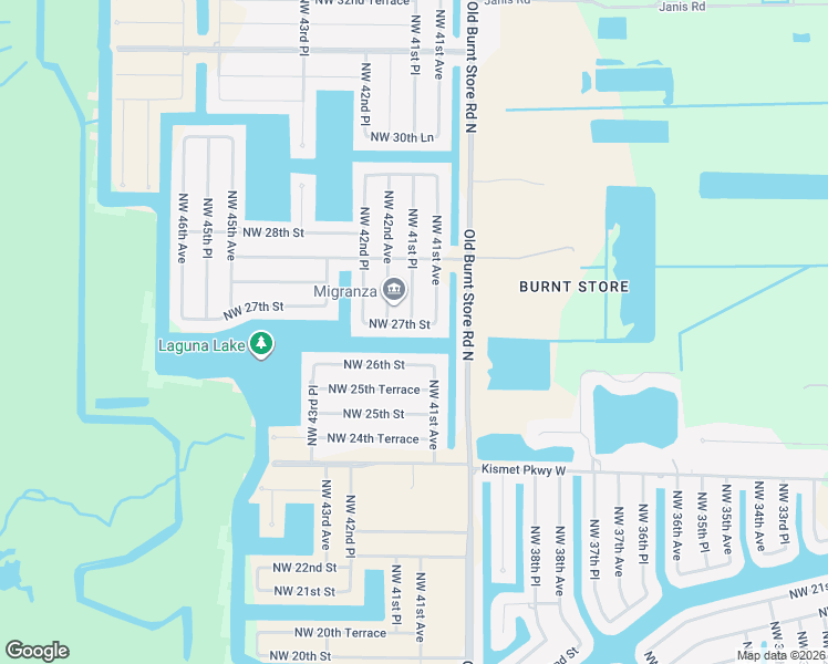 map of restaurants, bars, coffee shops, grocery stores, and more near 4113 Northwest 26th Street in Cape Coral
