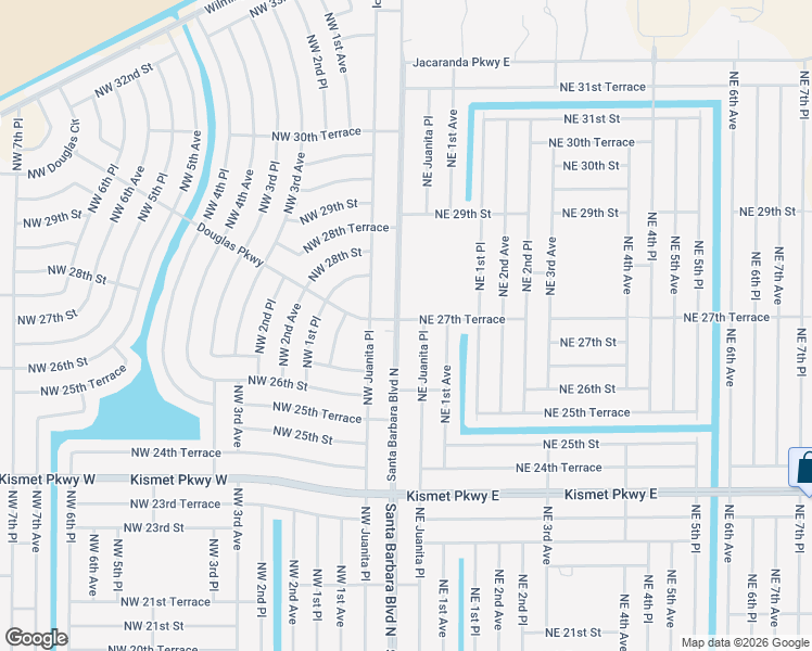 map of restaurants, bars, coffee shops, grocery stores, and more near 2743 Santa Barbara Boulevard North in Cape Coral