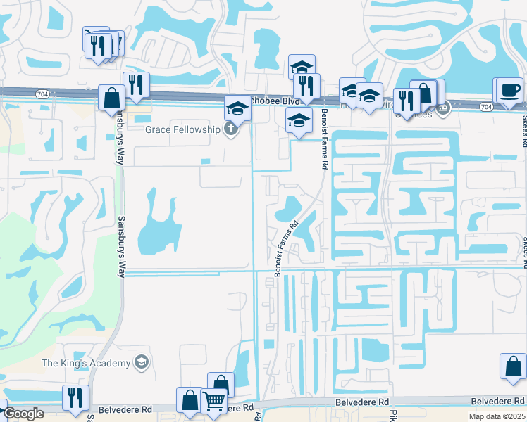 map of restaurants, bars, coffee shops, grocery stores, and more near 1561 Balfour Point Drive in West Palm Beach